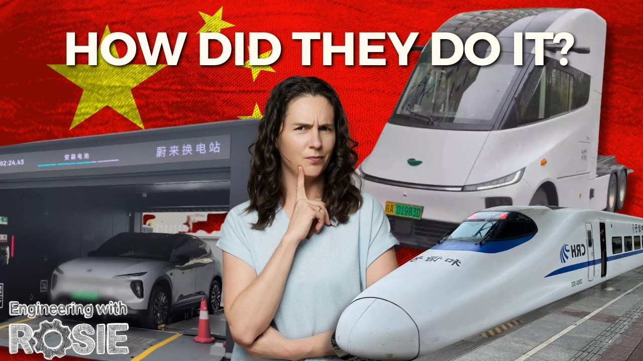 YouTube thumbnail for “The Bold Reversal That Explains China's EV Dominance” by Engineering with Rosie