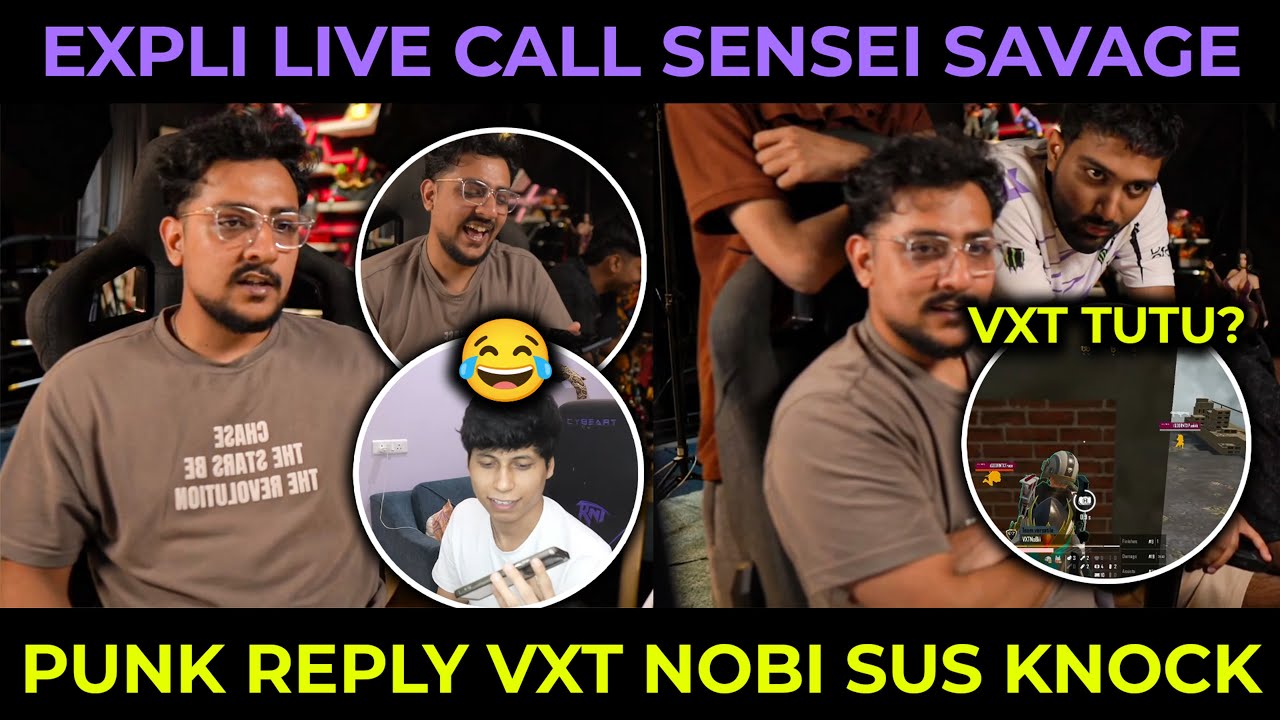 Punk Reply VXT SUS Knock in BGIS Grind💀 Sensei Savage RNTX Live Call😂