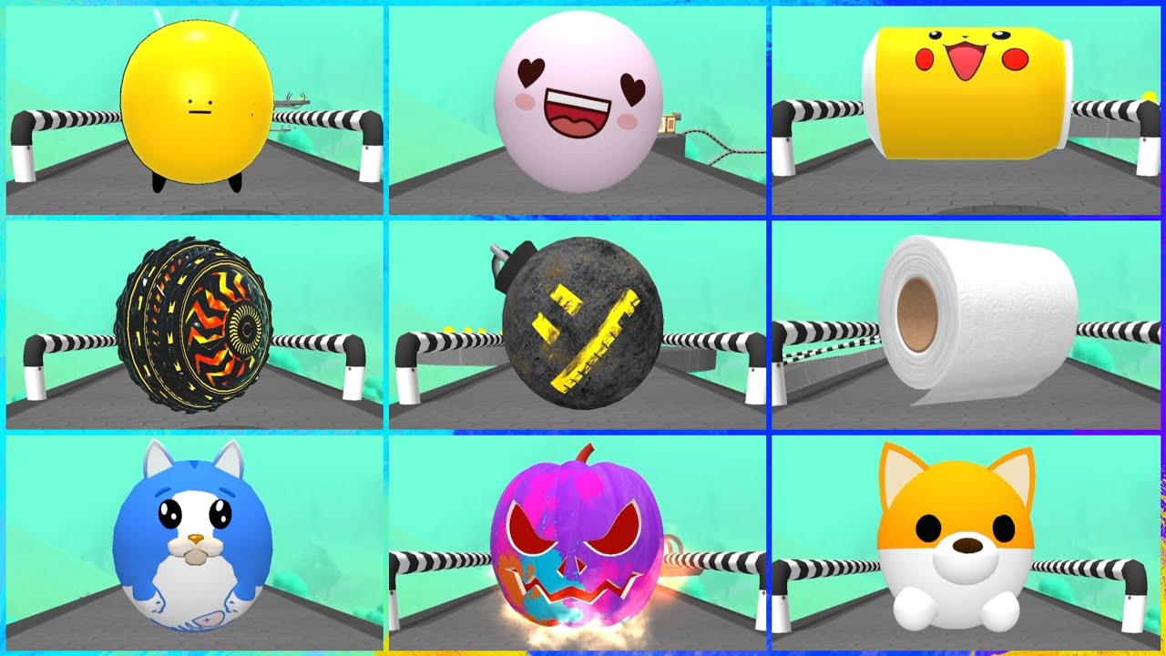 Rolling ball sky escape funny gameplay - playing with awesome 9 balls - levels 1382 to 1393