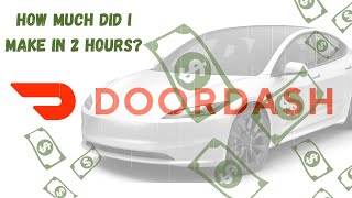 I DID DOORDASH FOR 2 HOURS IN THE RAIN | HOW MUCH DID I MAKE?! 💸 TESLA | A DAY IN MY LIFE | POV