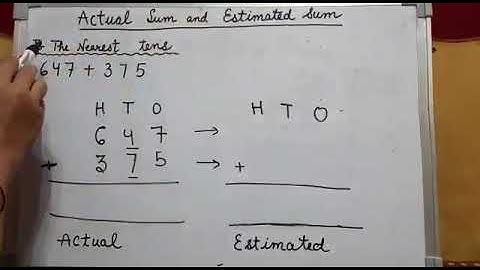 Actual Sum and Estimated Sum