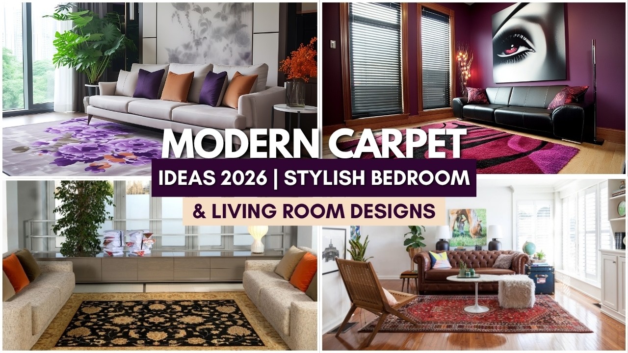 Modern Carpet Design Ideas 2026 | Stylish Bedroom & Living Room Carpets ...