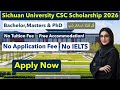 CSC Chinese Government Scholarship Sichuan University CGS 2026 Fully Funded Scholarship In China 