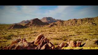Sonoran Desert Landscape Scenery at Girl Scout Mountain in Casa Grande, Arizona.