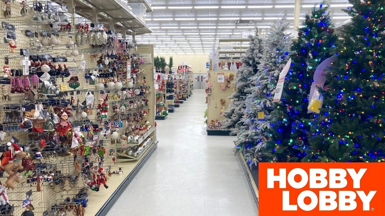 HOBBY LOBBY CHRISTMAS DECORATIONS CHRISTMAS TREES ORNAMENTS SHOP WITH ME SHOPPING STORE WALK THROUGH
