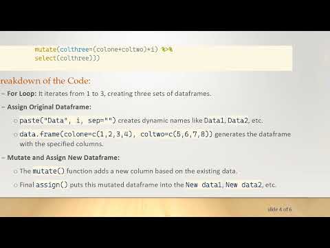 How to Create Dynamic Dataframe Names in an R For Loop