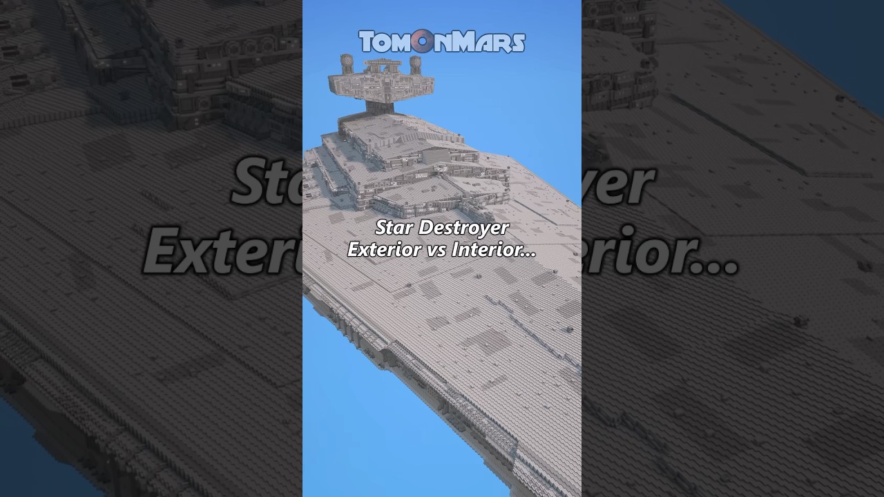 Star Destroyer FULL INTERIOR Showcase in Minecraft! It just keeps going 😳 #minecraft #starwars