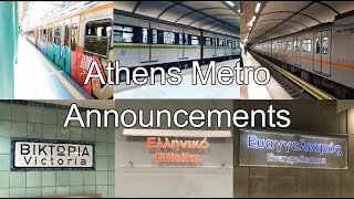 All Athens Metro Announcements (Lines 1, 2 & 3)