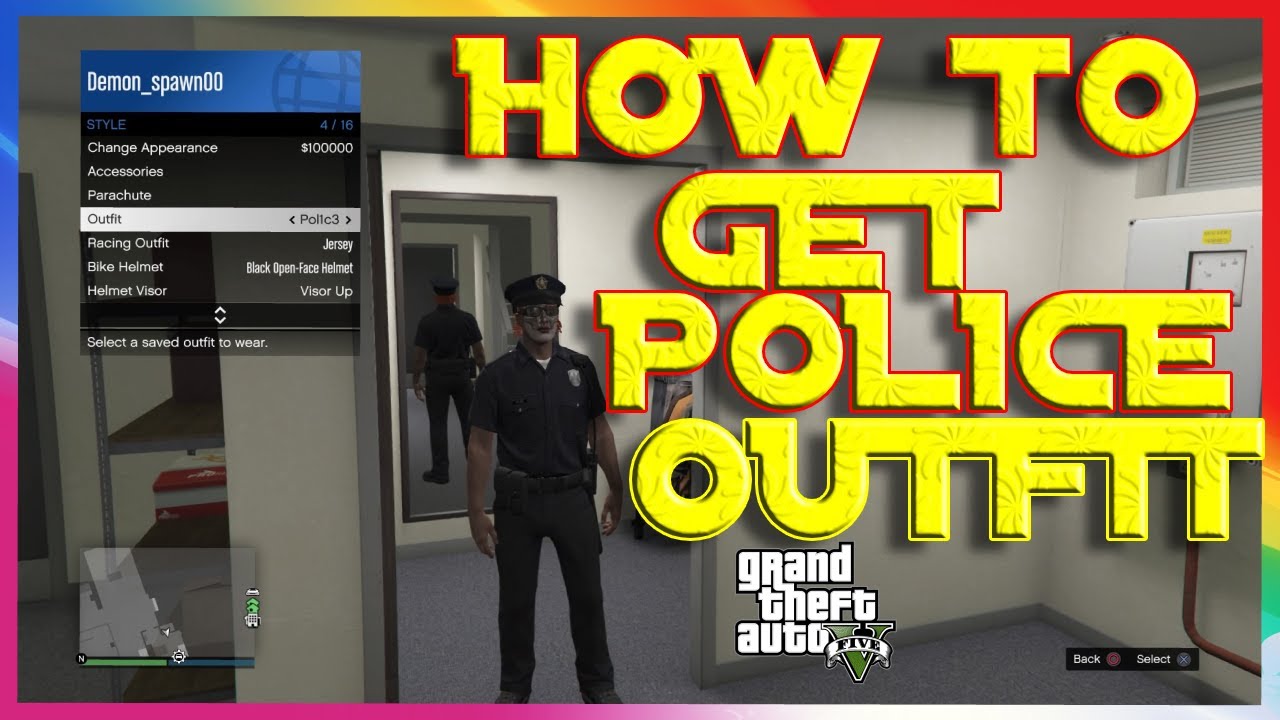 WORKING HOW TO GET POLICE UNIFORM IN GTA 5 ONLINE YouTube 