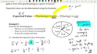 MES40S Probability Lesson 4:  Expected Value