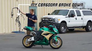 Already BROKE my Honda CBR600rr??? (coolant leak & wiring harness FAILURE)