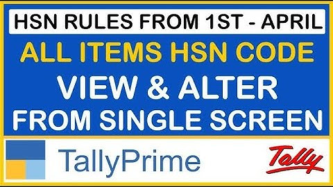 Hsn code in tally II How to enter hsn code in tally prime II Hsn/Sac code invoice meh kaise dale