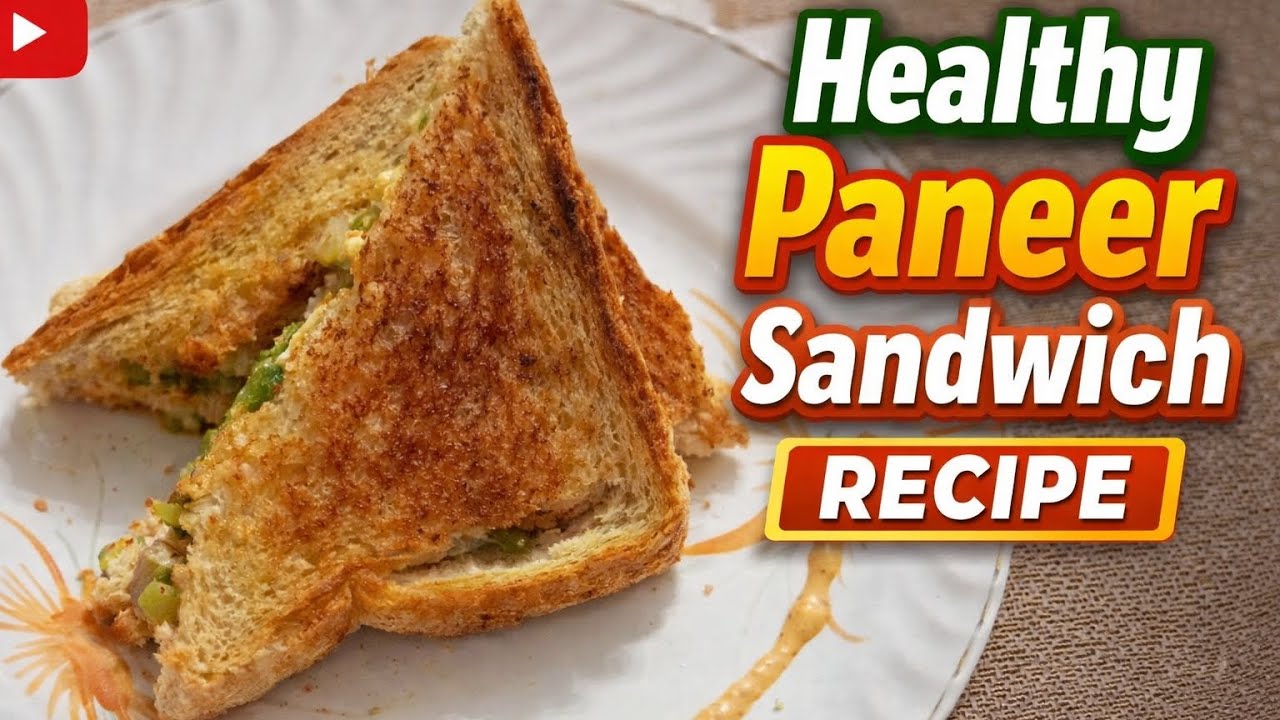 Healthy Paneer Sandwich recipe. Tandoori mayo recipe link in the description 