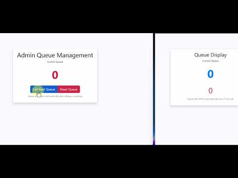 ระบบเรียกคิว คิวโรงพยาบาล คิวธนาคาร คิวต่างๆ php bootstrap (b20)