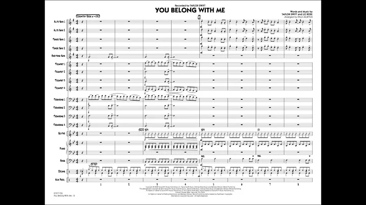 You Belong With Me arranged by Paul Murtha