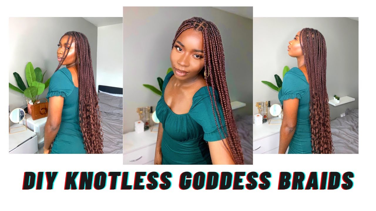 DIY KNOTLESS GODDESS BOX BRAIDS | HOW TO BRICK LAYER YOUR BRAIDS | EUNICE ASIEDU - YouTube