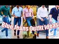 Blue Jeans With Matching Shirt Outfit Ideas For Men || Shirt With Jeans Ideas || by Look Stylish