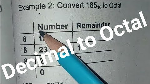 Decimal to Octal in Urdu, Decimal to Octal Conversion in Urdu