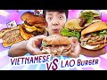 VIETNAMESE vs. LAO Burger! Trying ASIAN BURGERS in Seattle