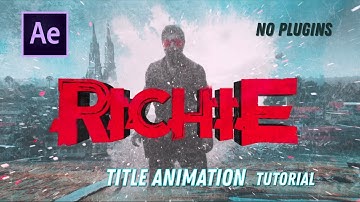 Richie Title Animation || Aftereffects Tutorial || No Plugins ||  Pixelation Studios