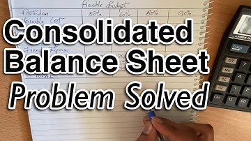 Consolidated Balance Sheet | Solved | (ಕನ್ನಡ) | Kannada |