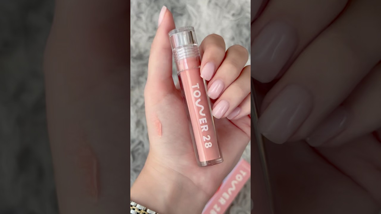 🤍 Tower 28 Oat ShineOn Milky Jelly Lip Gloss Swatch