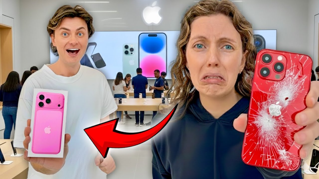 Breaking My Sisters Phone, Then Surprising Her With A iPhone 17