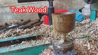 How to  Make a Teakwood Wooden Goblet.