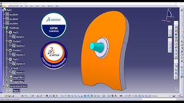 How to create a mechanical part using CATIA Part Design 155 Curved closing plate