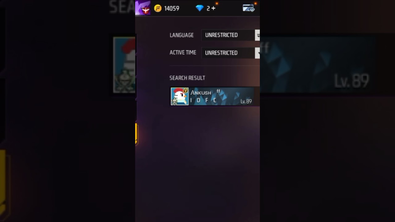 ANKUSH FF free fire uid