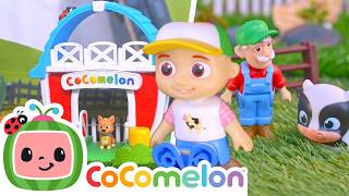 old macdonald live action toy play cocomelon