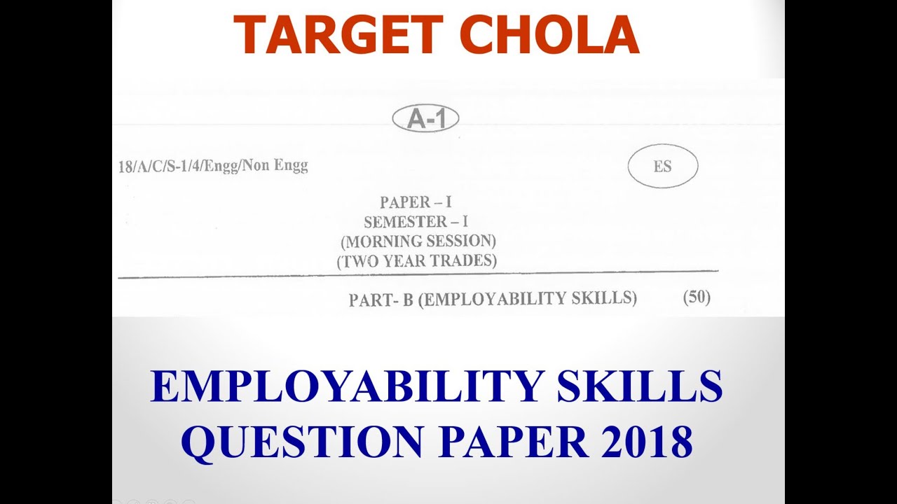 EMPLOYABILITY SKILLS QUESTION PAPER JAN 2018
