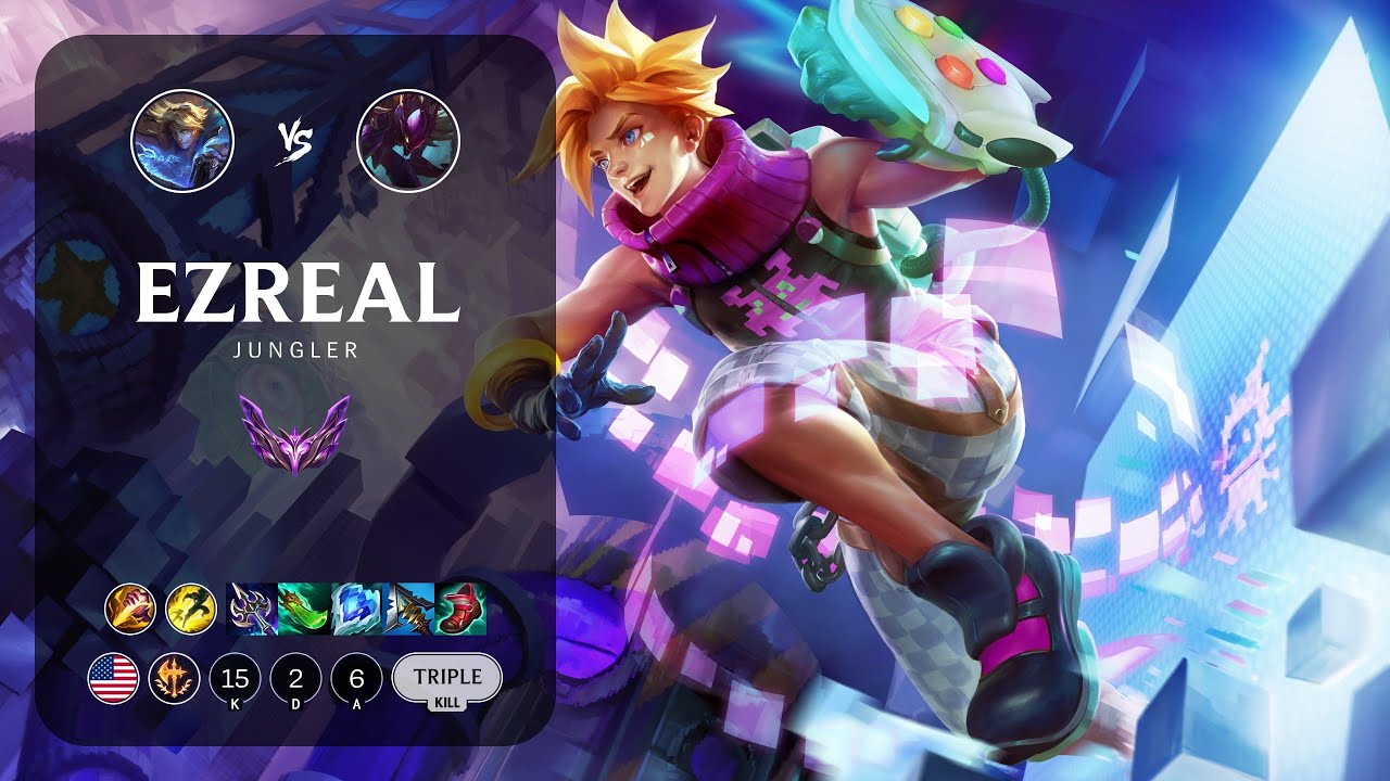 Ezreal Jungle vs Kha'Zix - NA Master Patch 14.4