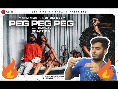 Peg Peg Peg🔥Manj Musik★Ft. Emiway★REACTION★Punjabi Billboard🔥