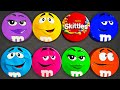 Satisfying Video | ASMR Unpacking Surprise Tins with Colorful Skittles and Chocolate M&M'S Candy
