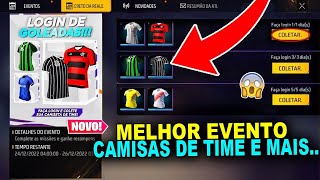 FINALMENTE! EVENTO NOVAS CAMISA DE TIME DE GRAÇA NO FREE FIRE! FLAMENGO, CORINTHIANS E PALMEIRAS, FF