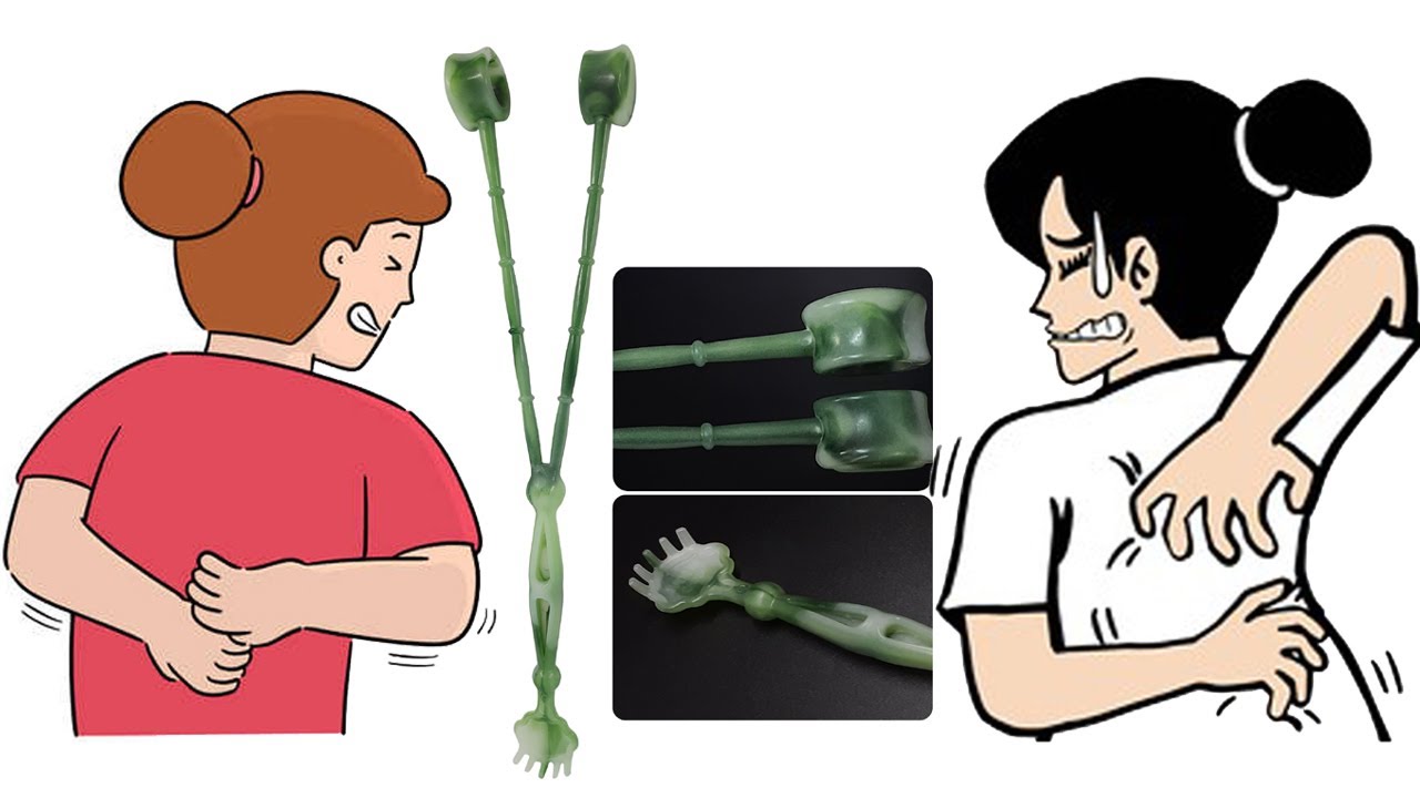 BROLAVIYA 2 in Fortune Fish Shape Manually Massage Stick, Knock base massager with Back Scratcher