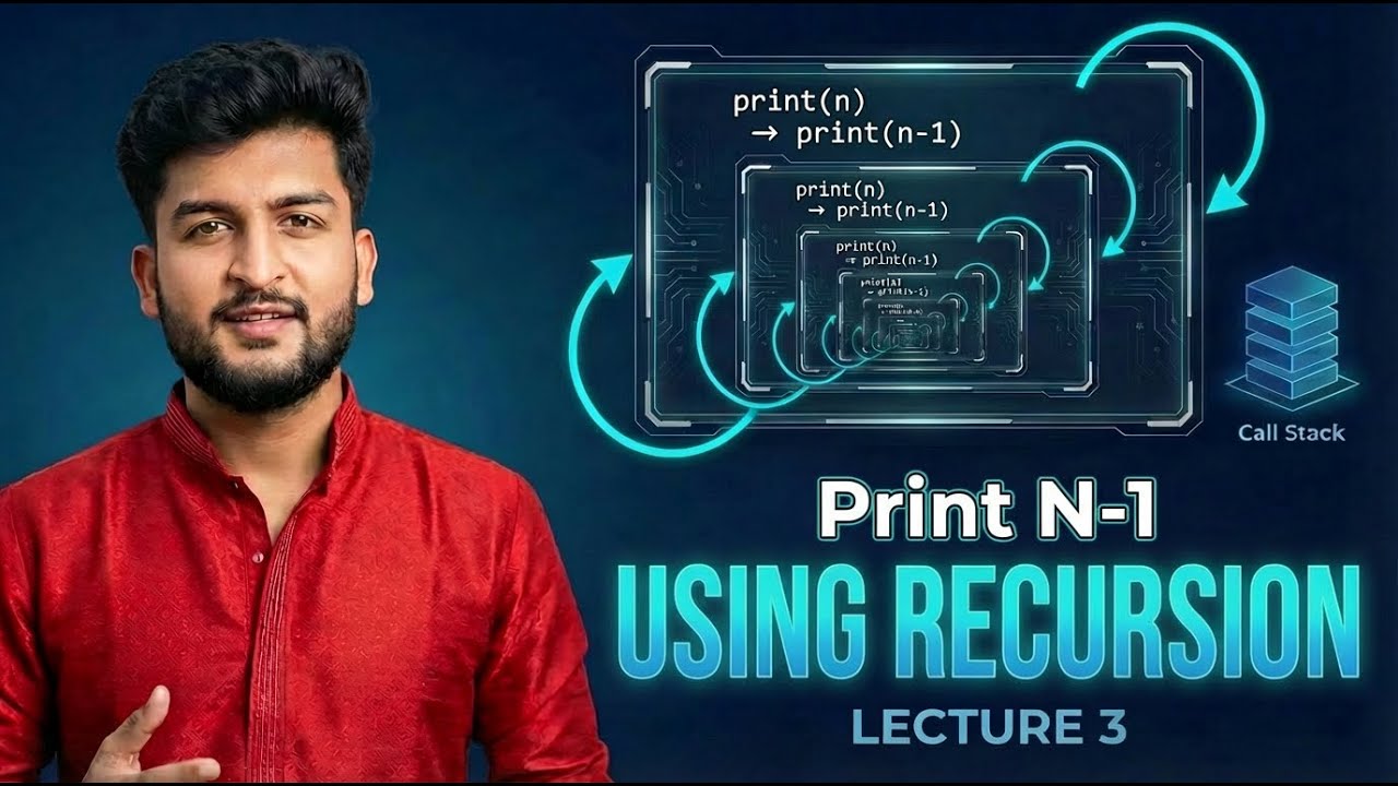 Print N to 1 Using Recursion 🔁 | Linear vs Backtracking Explained - YouTube