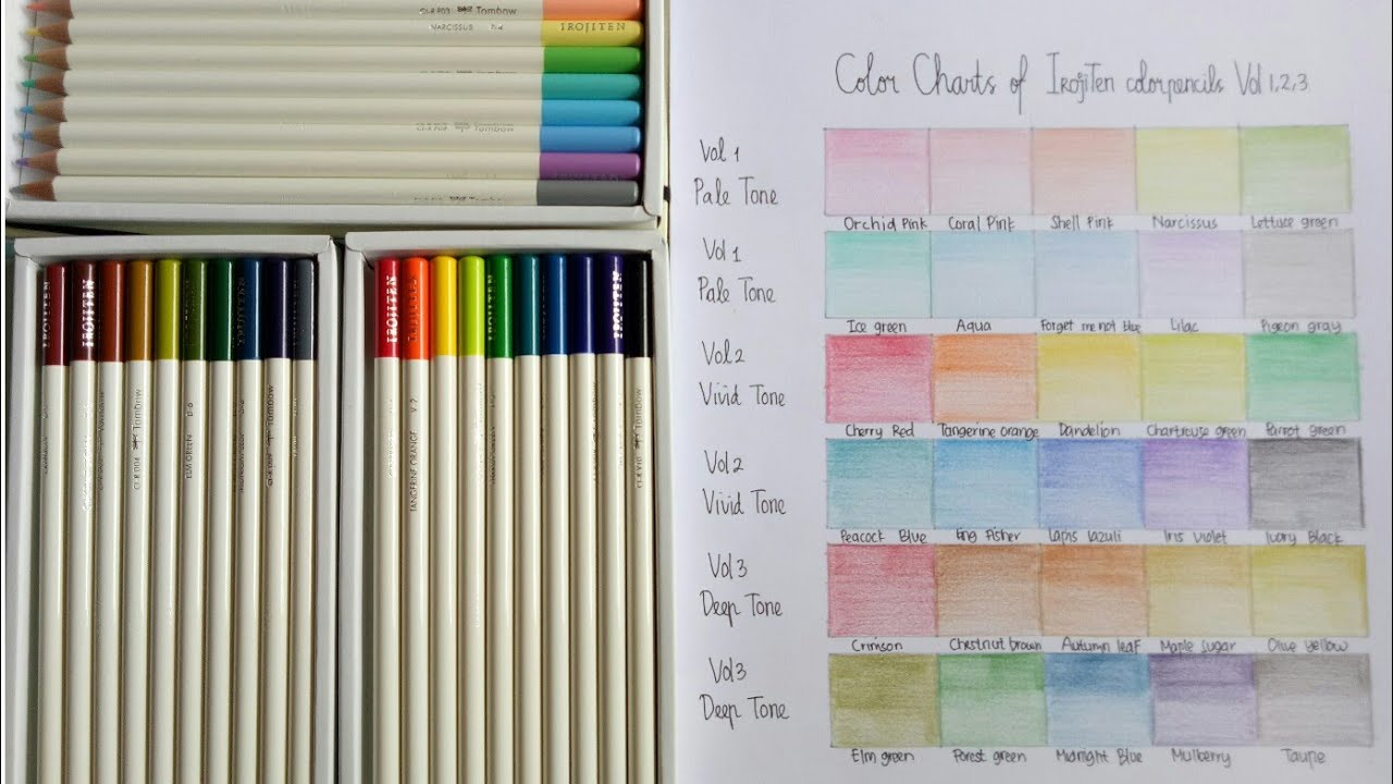 Tombow Irojiten Color Chart