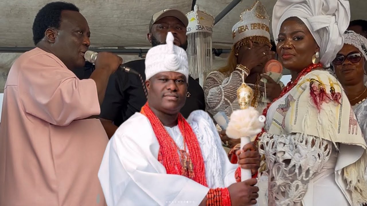MOMENT OONI OF IFE WIFE OLORI ASHLEY DAZZLE TO KING SAHEED OSUPA ON STAGE AT CULTURAL DAY 2025