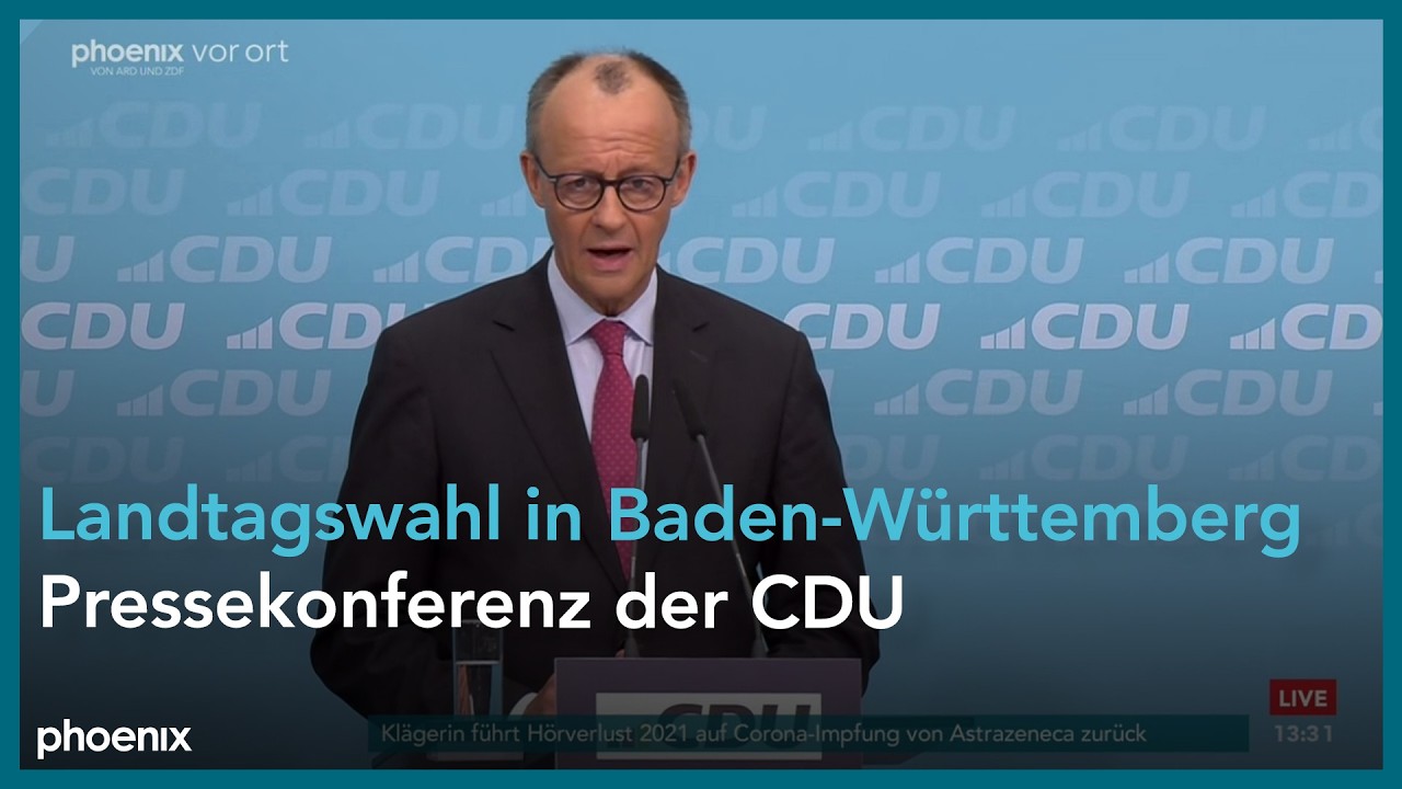 Pressekonferenz der CDU zur Landtagswahl in Baden-Württemberg am 09.03.26