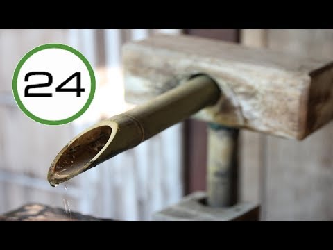 Sonido de FUENTE de BAMBÚ 🎍💧 con Agua Cayendo Relajante y Suave para Dormir, Meditar y Relajarse