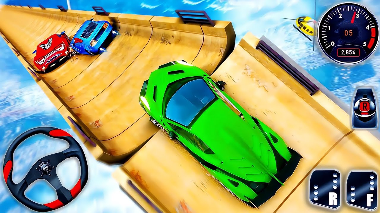 Muscle Car Stunt Mega Ramps Simulator Impossible Stunt Ramp GT Car