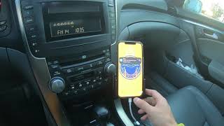 2005 Acura TL AUX cable install, plays music from your phone through your car spakers.