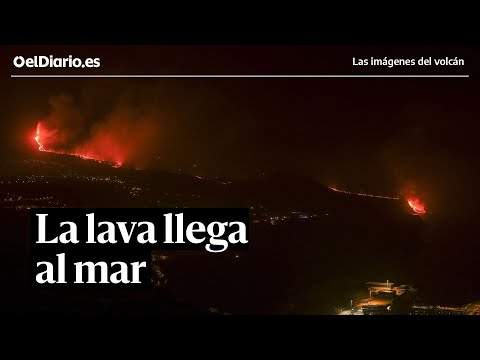 Lava del volcán en Islas Canarias se dirigió al mar generando una nube tóxica