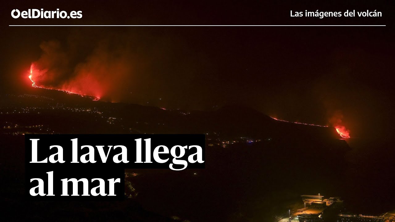 Lava del volcán en Islas Canarias se dirigió al mar generando una nube tóxica