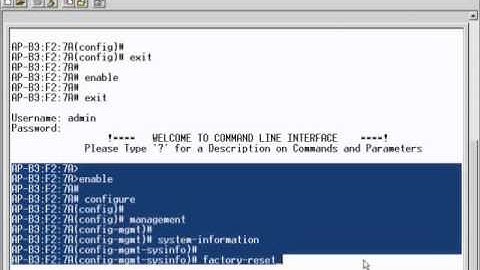 AP800/ AP-8000 Reset to Defaults