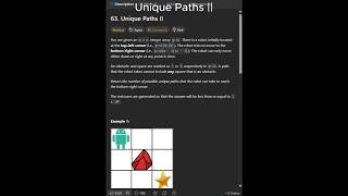 LeedCode #63 (63/100) Unique Paths II | Python DP Solution #shorts