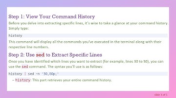 How to Redeem History from Specific Lines in Linux