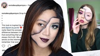 CHALLENGE 1 | MASK OPTICAL ILLUSION MAKEUP | YANA SU